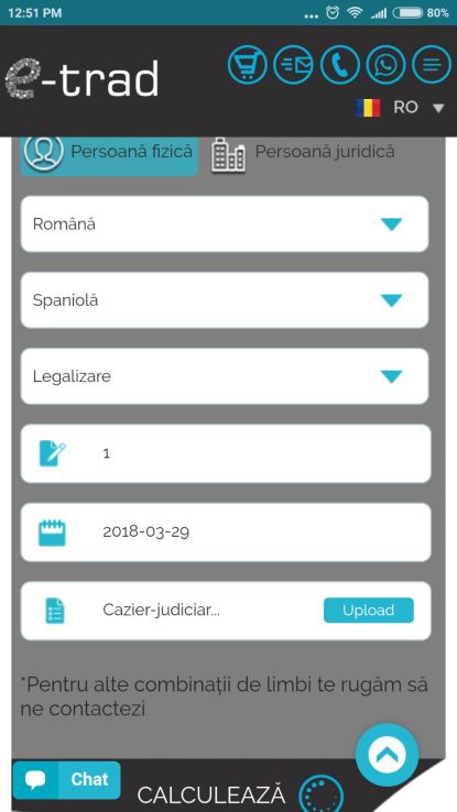 e-trad telefon-simulare