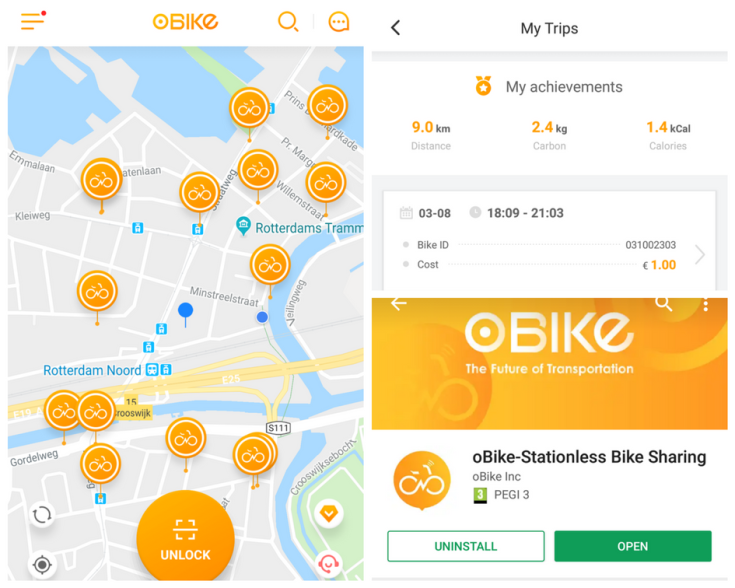 inchiriere biciclete olanda aplicatie mobil